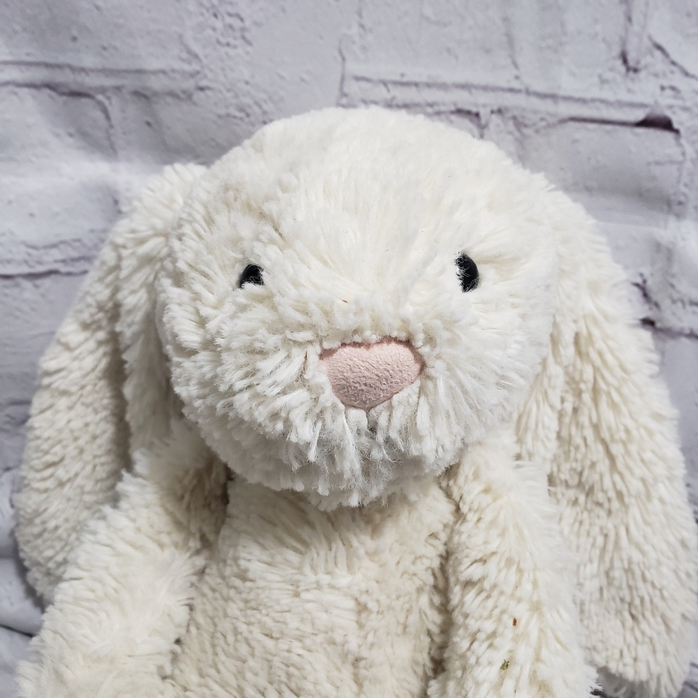 🌞SOLD🌞 Jellycat Bashful Bunny Medium Cream 10" Stuffed Animal Toy Lovey Floppy - Picture 2 of 9